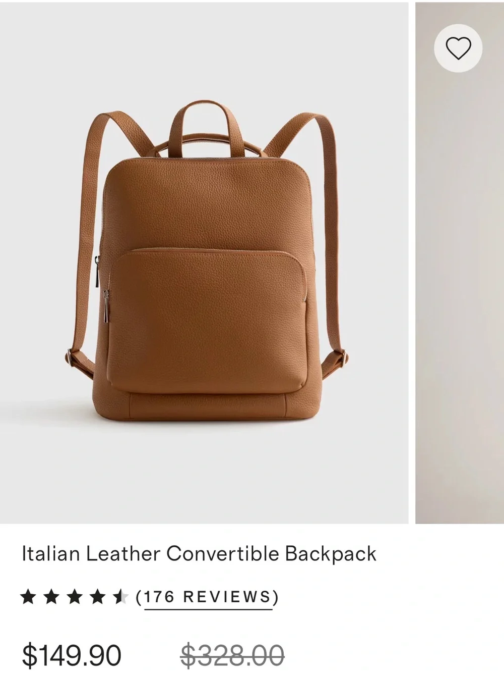 Quince backpack pebbled